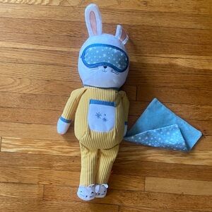 Yellow and Blue Bunny Plush Toy - fisher price